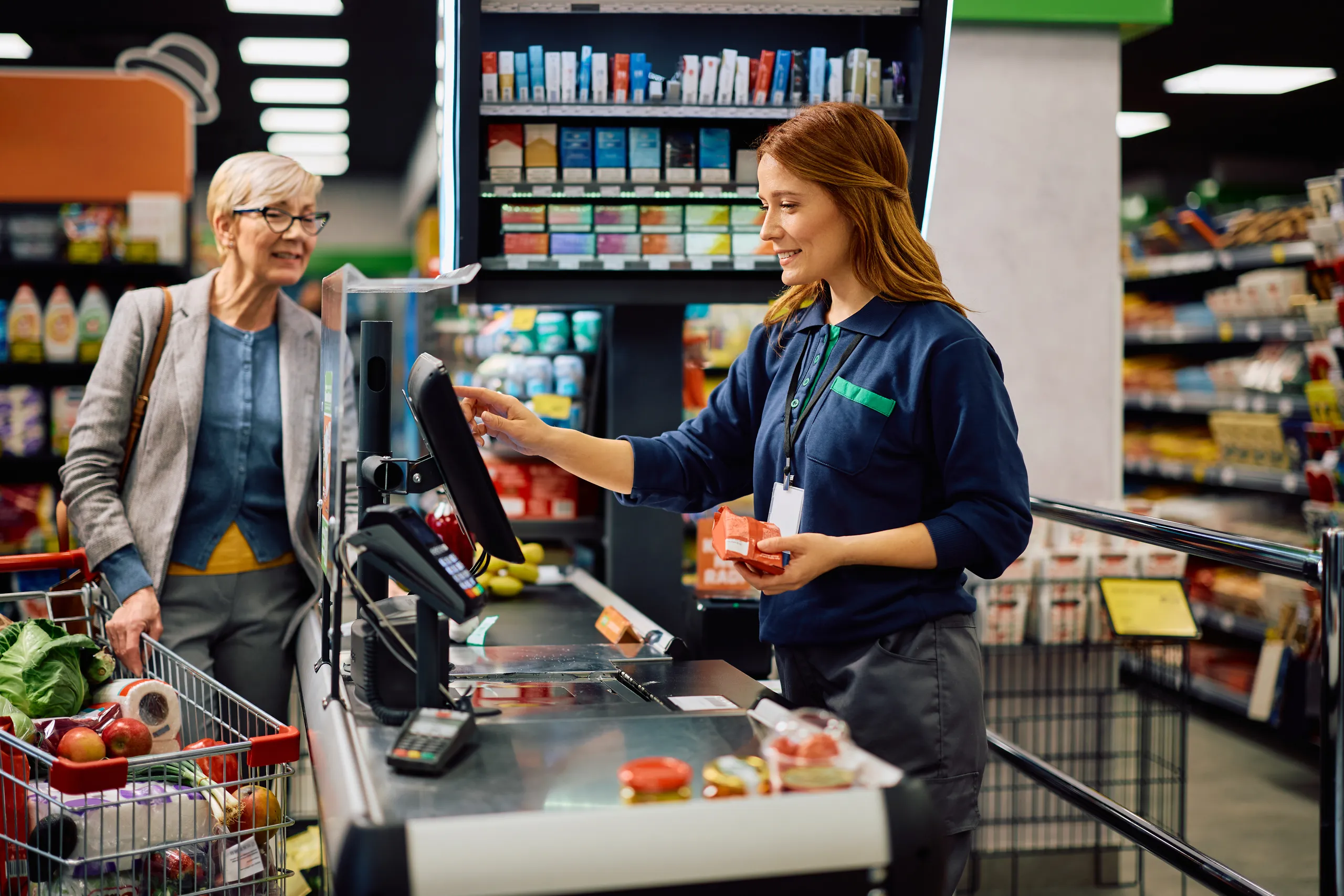 Grocery & Supermarket point-of-sale system and payment processing